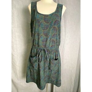 Toad&Co Livvy‎ Sleeveless Dress Abstract Print Tie Waist Travel XL